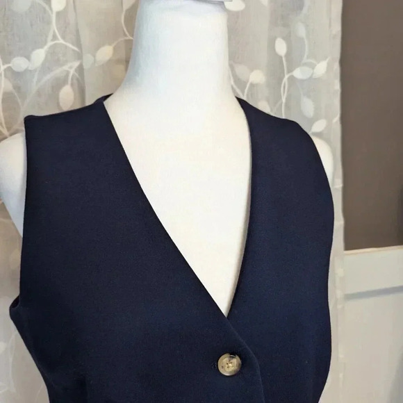 Loft Navy Blue Suit Vest, Size S, Fully Lined, So Stylish - Picture 2 of 6